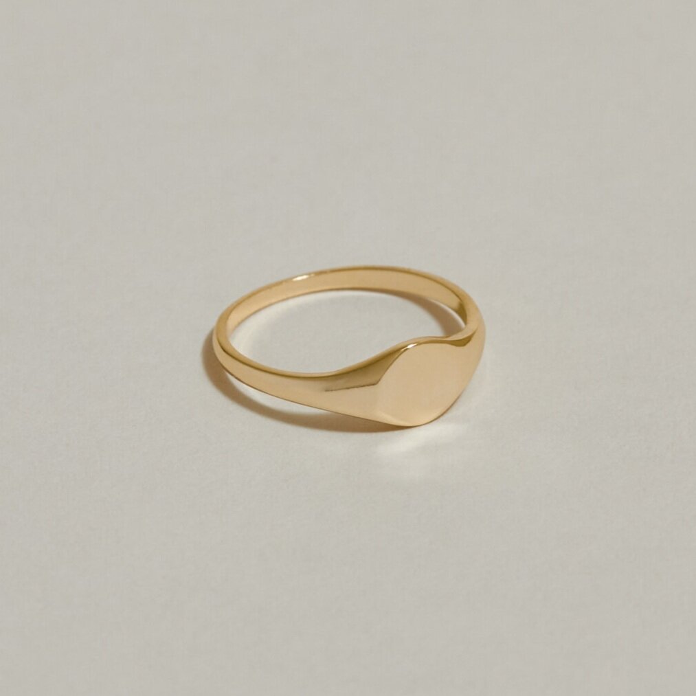 a gold signet ring